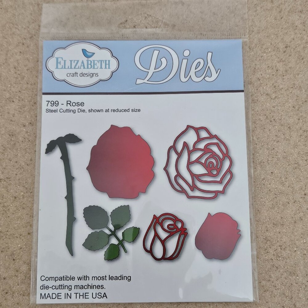 ELIZABETH CRAFT DESIGNS METAL DIES ROSE FLOWER 799 STEEL CUTTING DIE MACHINE